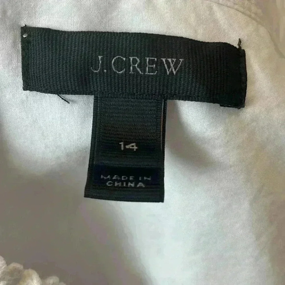 J.Crew Lace Bib Popover Shirt in White, size 14 - Picture 8 of 10
